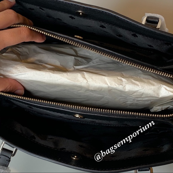 Kate Spade Large Leather Black Monet Tote Bag - Picture 10 of 15